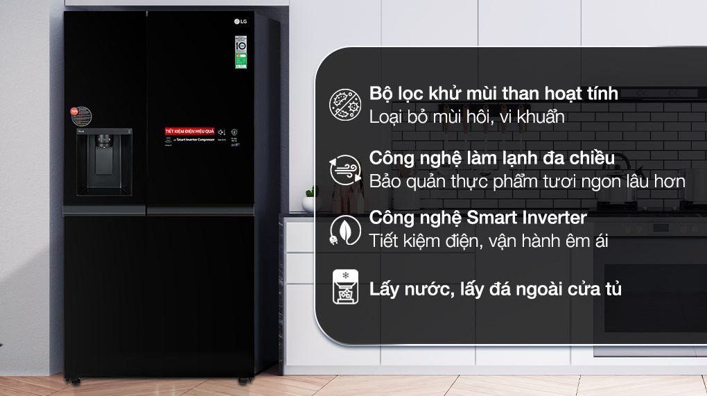 LG Inverter 635 lít GR-D257WB