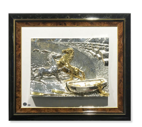 Khung Tranh Song Mã Cavalli Riva Goldline VR/1501