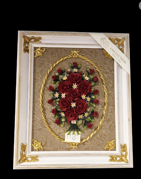 Khung Tranh Trang Trí Với Hoa Sứ Lớn Artre Casa ART.5641