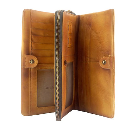 Ví Da Ý Florence 19CMX10CM - 53514-TAN