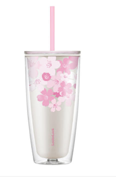 Ly nhựa hai lớp LocknLock Double Wall Cold Cup Cherry