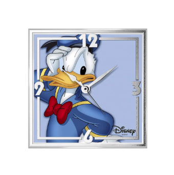 Đồ Trang Trí Hình Đồng Hồ Báo Thức Vịt Donald Mạ Bạc Hiệu VALENTI - D397C