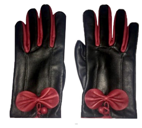 Găng Tay Classic Màu Đen Nơ Đỏ Size 8 JR Rostaing P-00455