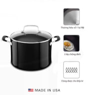 Nồi Chống Dính 7.6 L KitchenAid Có Nắp Đậy Màu Đen KC2A80SCOB